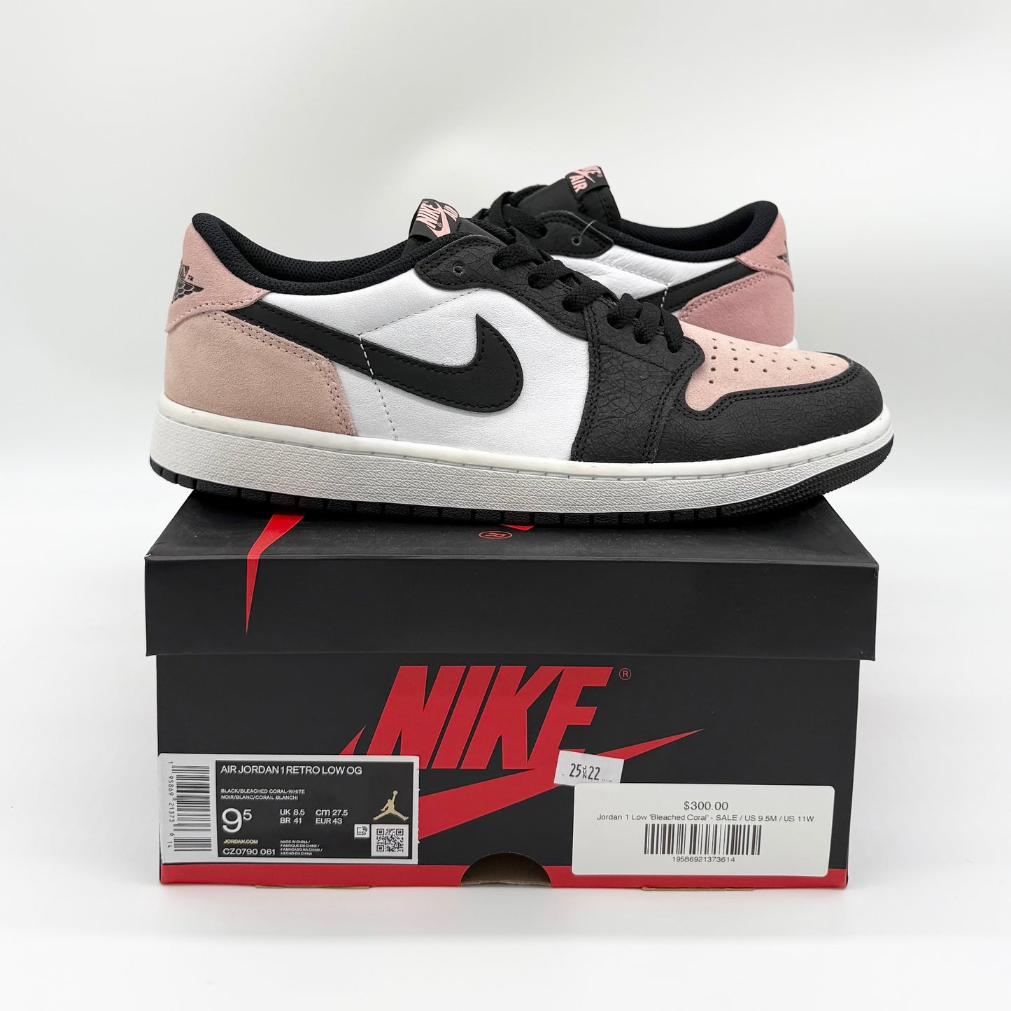 Jordan 1 Retro Low OG “Bleached Coral” US9.5