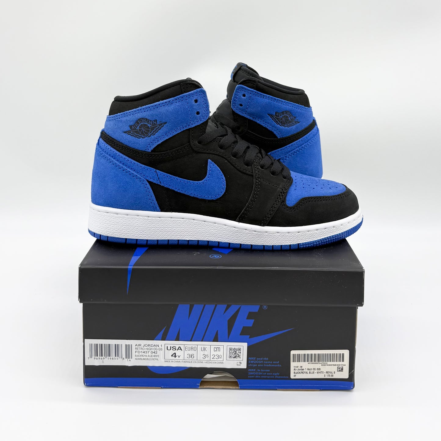 Jordan 1 Retro High OG “Royal Reimagined” (GS) US4Y