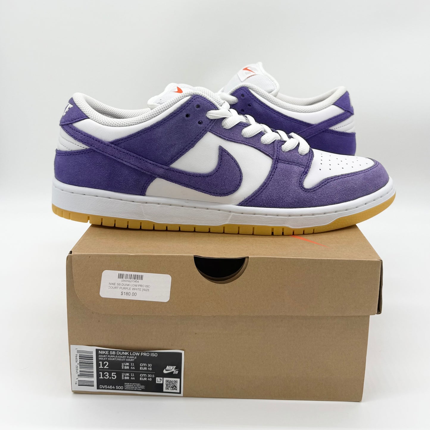 Nike SB Dunk Low Pro ISO “Orange Label Court Purple” US12