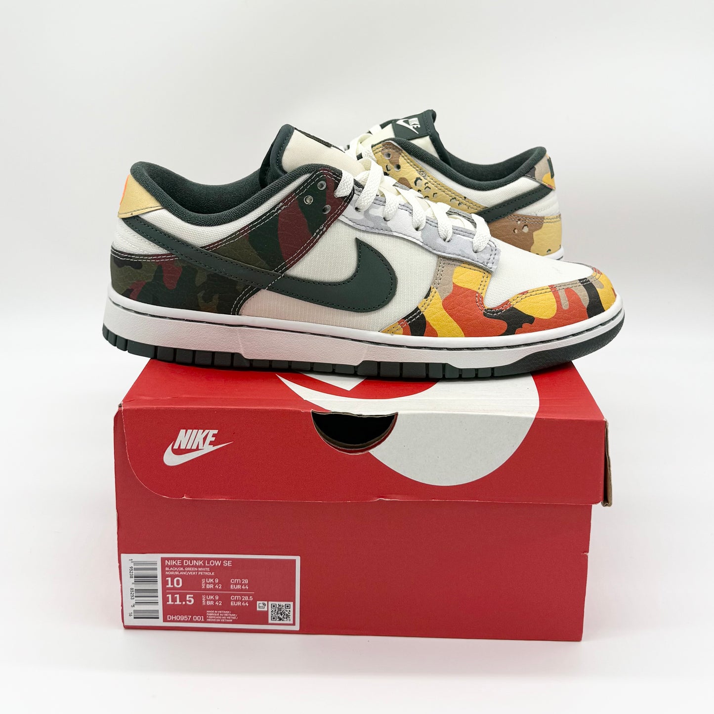 Nike Dunk Low “Sail Multi Camo” US10