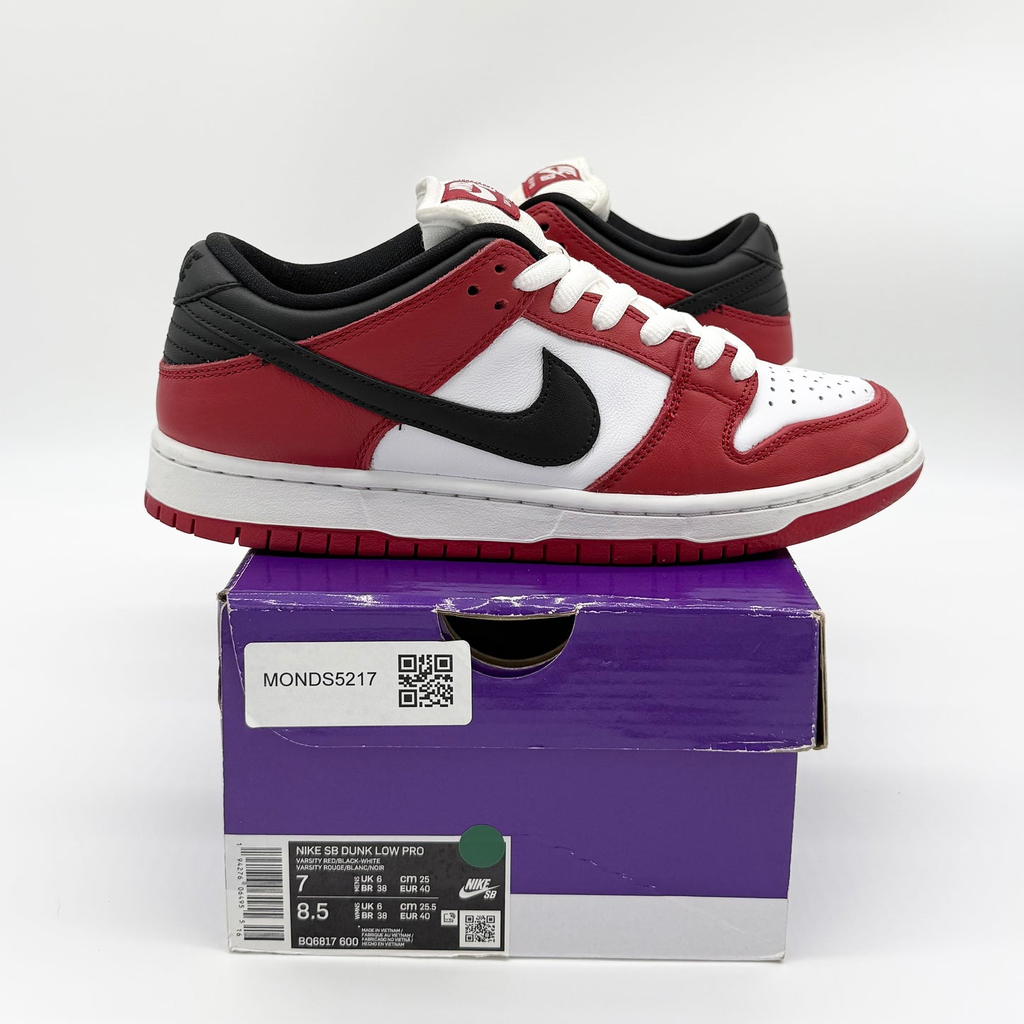 Nike SB Dunk Low Pro “J-Pack Chicago” (2020) US7