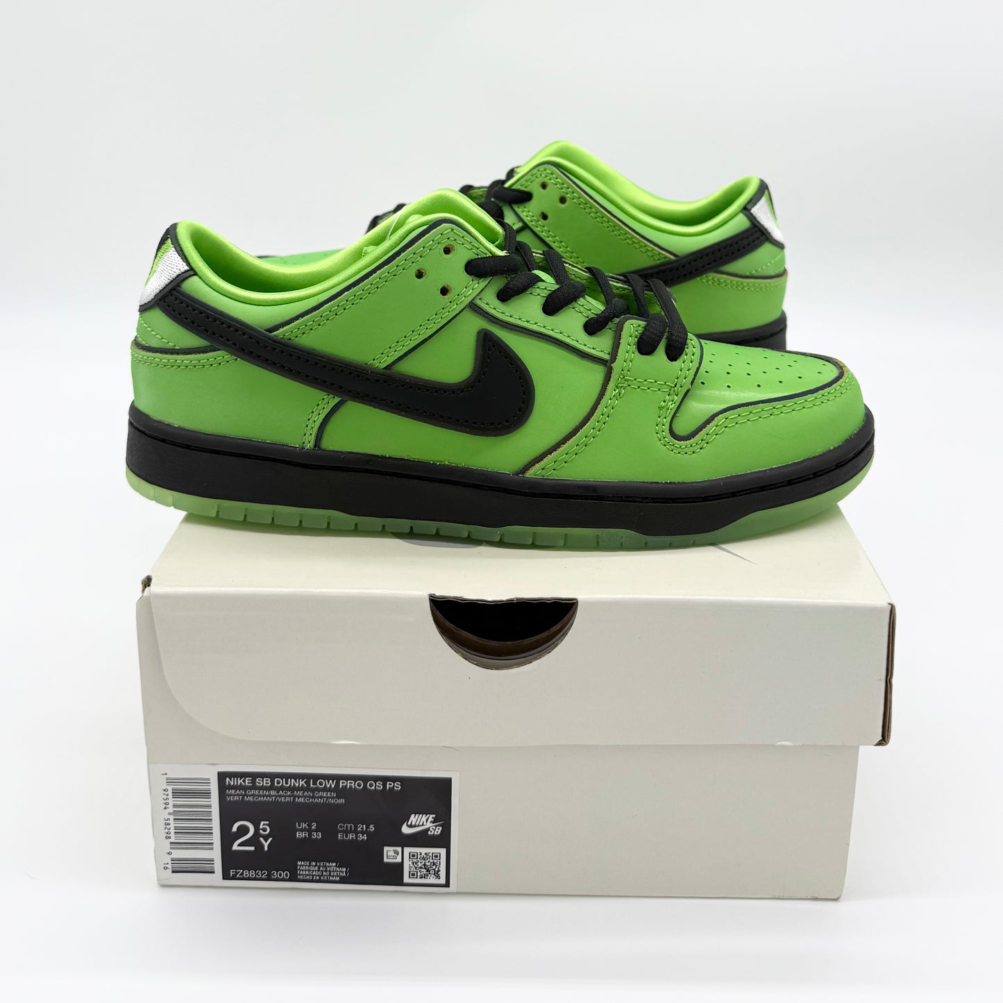 Nike SB Dunk Low “The Powerpuff Girls Buttercup” (PS) US2.5Y