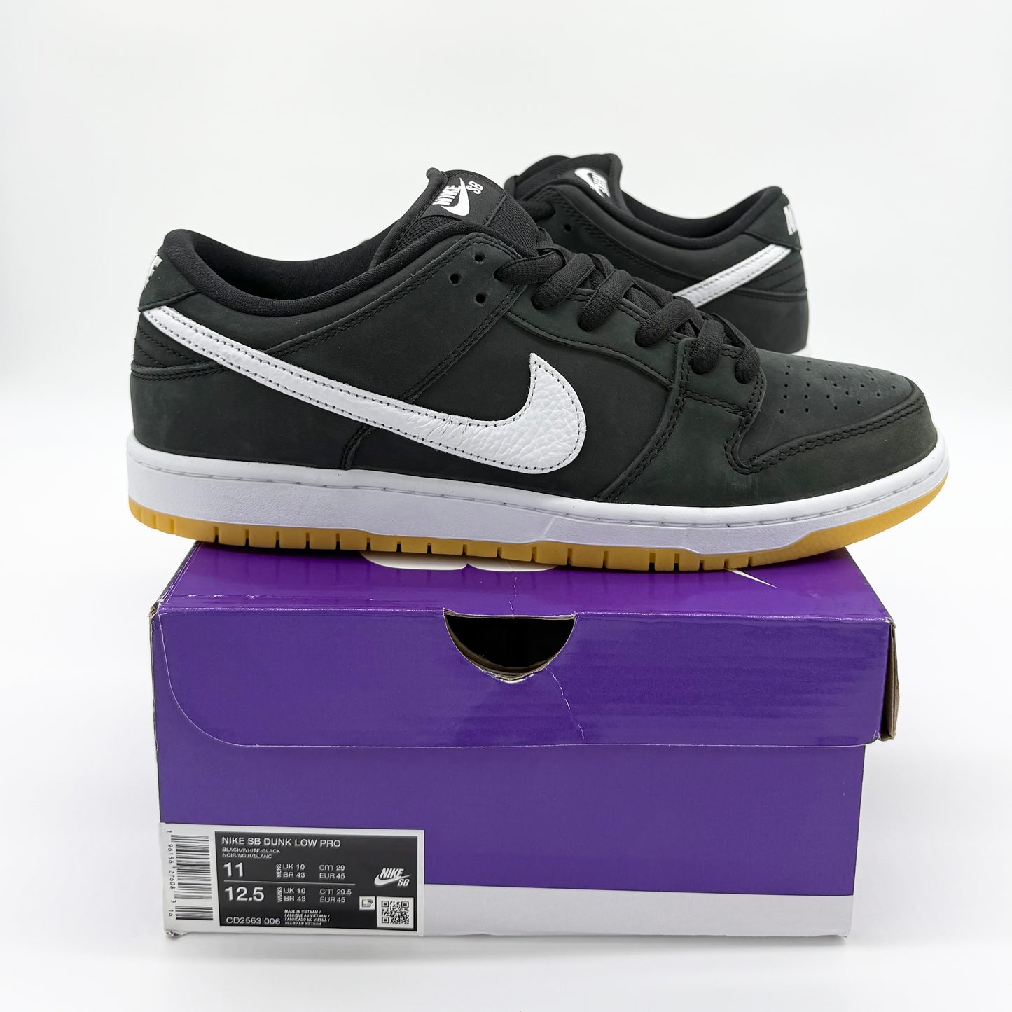 Nike SB Dunk Low Pro “Black Gum” US11