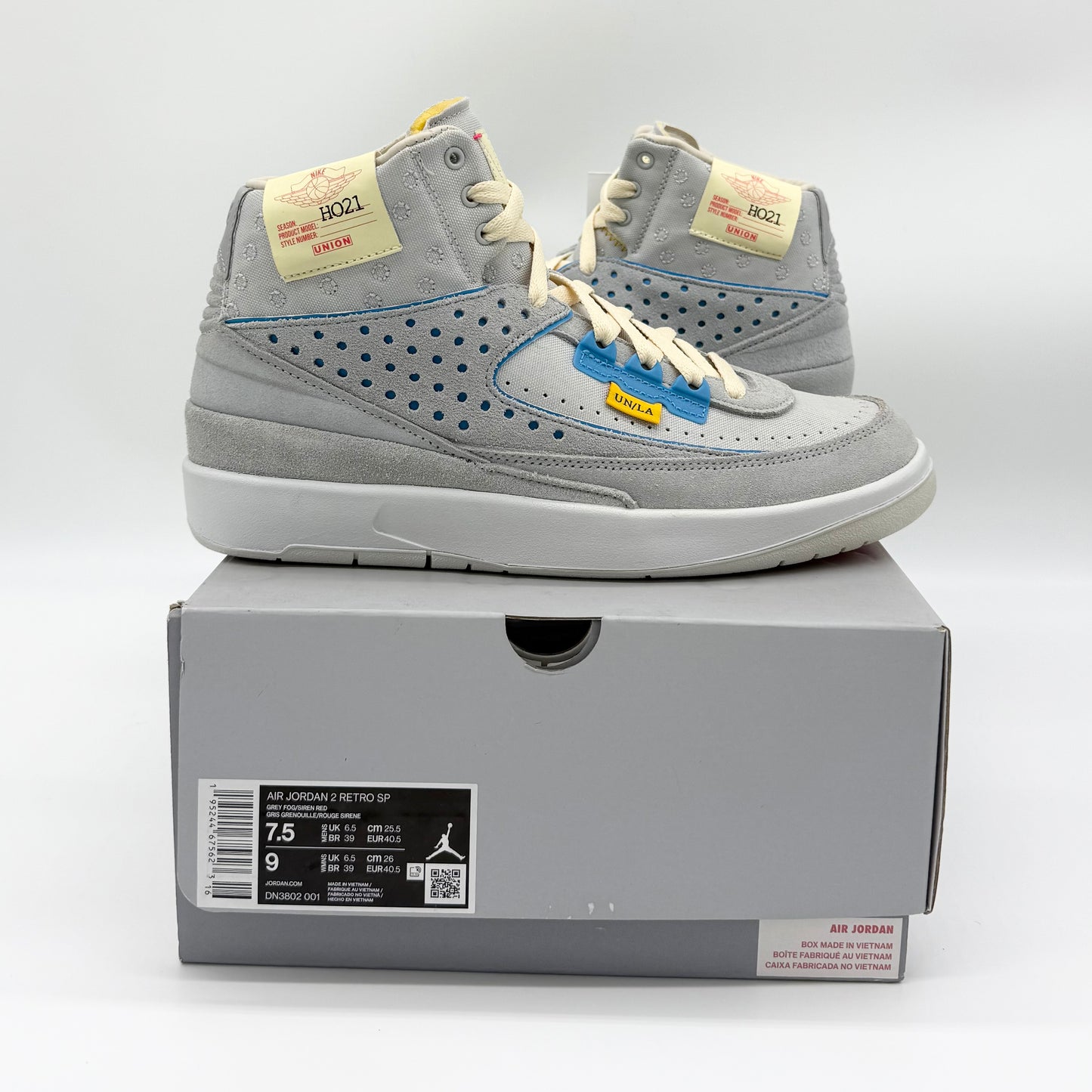 Jordan 2 Retro SP “Union Grey Fog” US7.5