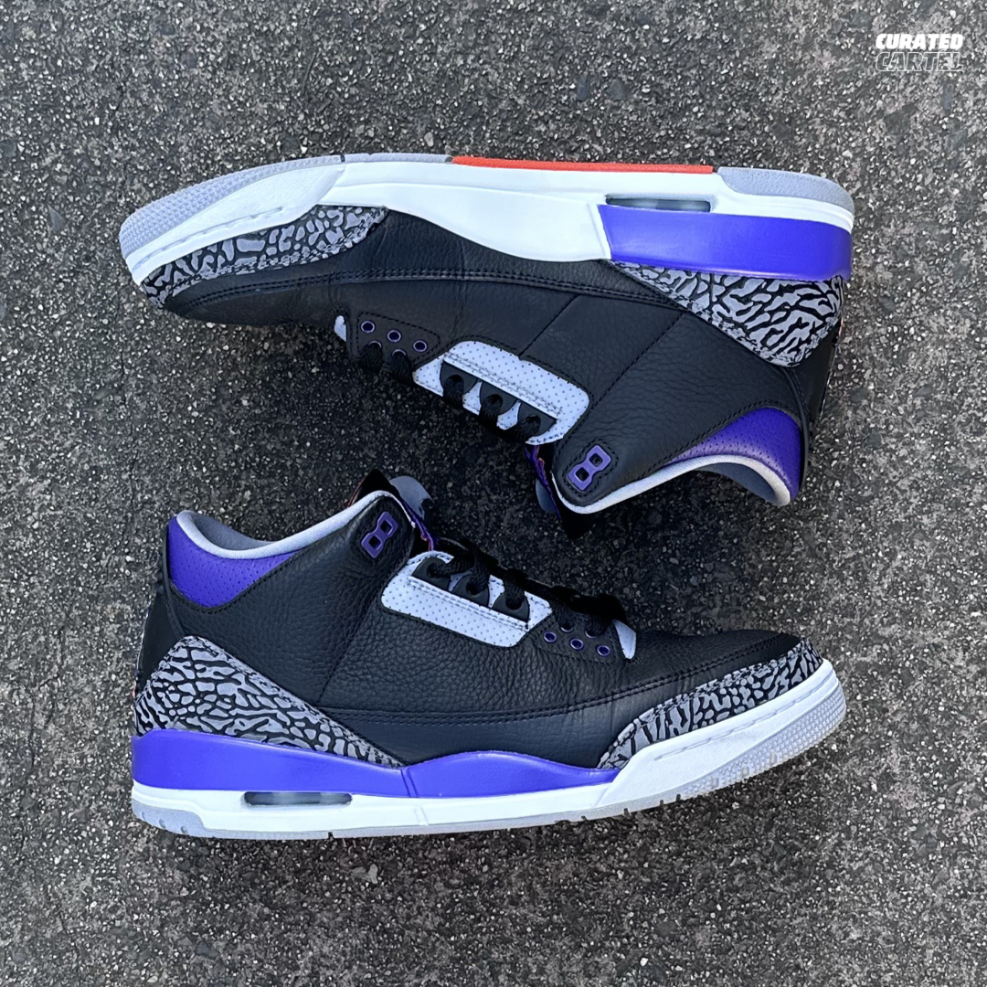Jordan 3 Retro “Black Court Purple” US11