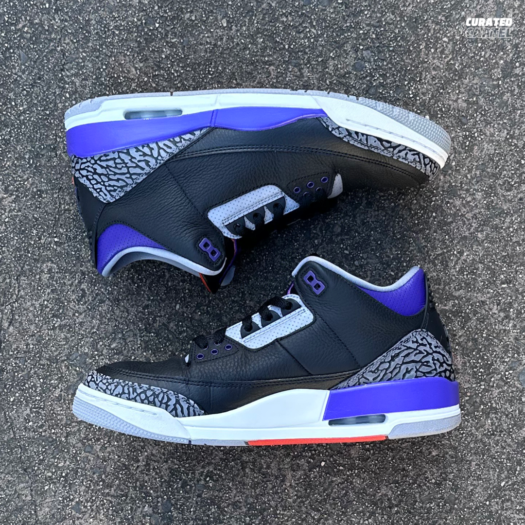 Jordan 3 Retro “Black Court Purple” US11