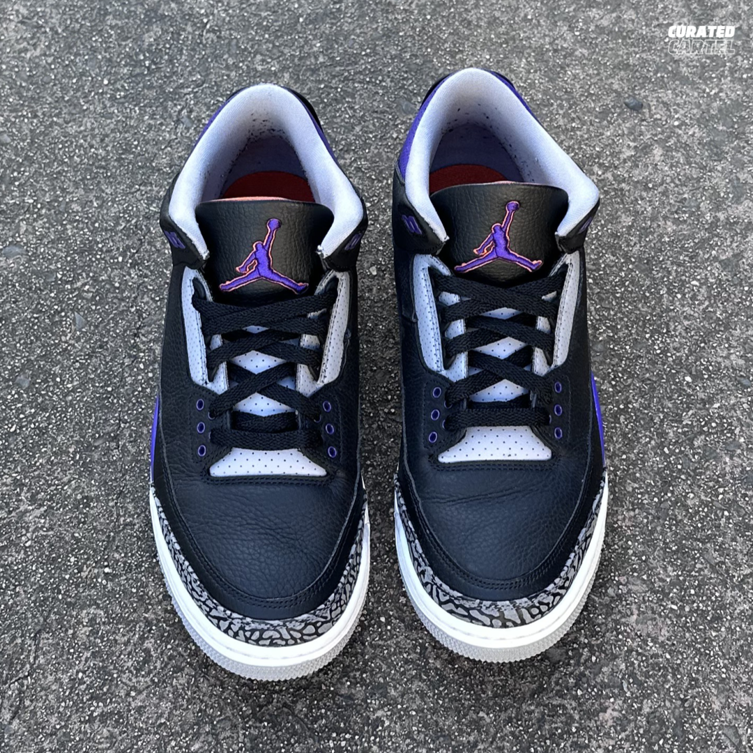 Jordan 3 Retro “Black Court Purple” US11