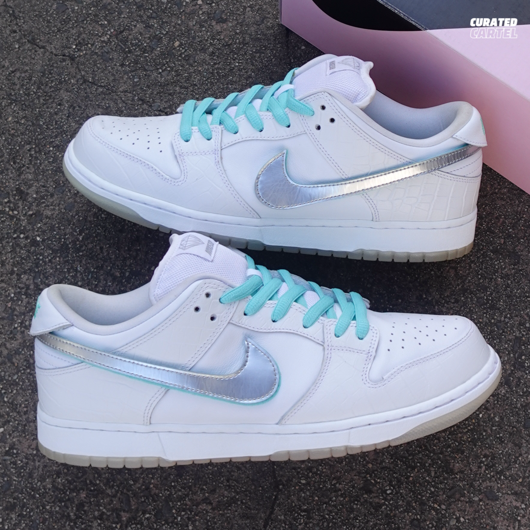 Nike SB Dunk Low “Diamond Supply Co. White Diamond” US12