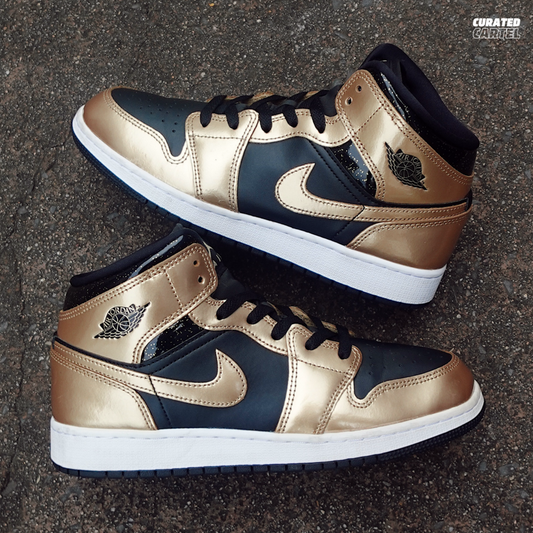 Jordan 1 Mid SE “Metallic Gold Black” (GS) US7Y US8.5W