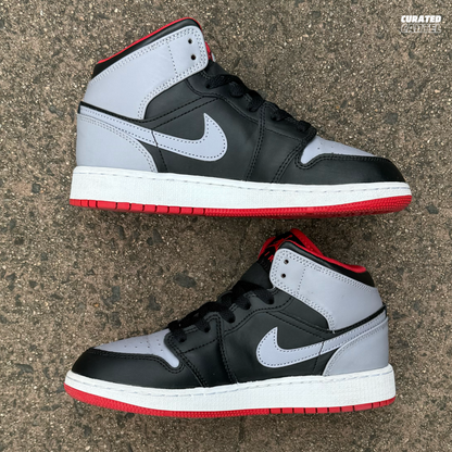 Jordan 1 Mid “Bred Shadow” (GS) US5Y (US6.5W)