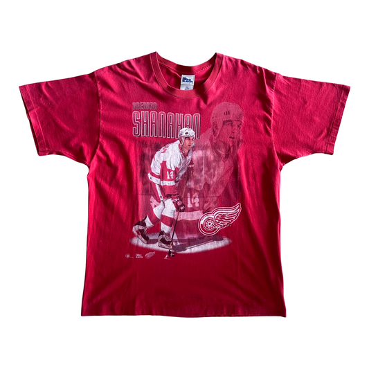 Vintage 90s Brendan Shanahan Red Wings Tee XL