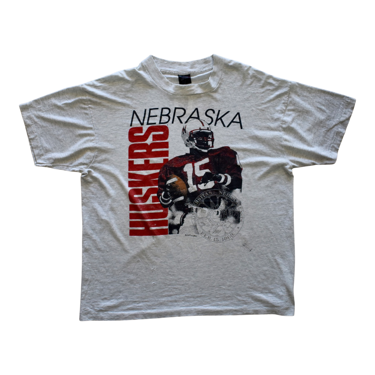 Vintage 90s Nebraska Huskers Football Tee XL
